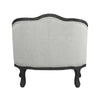 ACME Samael Gray Linen & Dark Brown Chair with Pillow Model LV01129