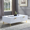 ACME Gaines White High Gloss Coffee Table Model LV01139