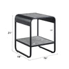 ACME Raziela Concrete Gray & Black End Table Model LV01146