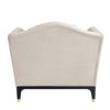 ACME Tayden Beige Velvet Chair with 2 Pillows Model LV01157
