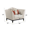 ACME Tayden Beige Velvet Chair with 2 Pillows Model LV01157