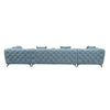 ACME Atronia Dusty Blue Fabric Sectional Sofa with 7 Pillows Model LV01161
