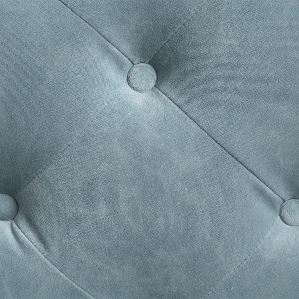 ACME Atronia Dusty Blue Fabric Sectional Sofa with 7 Pillows Model LV01161