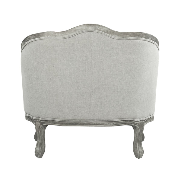 ACME Samael Gray Linen & Gray Oak Chair with Pillow Model LV01163