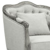 ACME Samael Gray Linen & Gray Oak Chair with Pillow Model LV01163