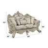 ACME Danae Fabric Champagne & Gold Loveseat with 5 Pillows Model LV01194