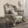 ACME Danae Fabric Champagne & Gold Chair with 2 Pillows Model LV01195