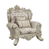 ACME Danae Fabric Champagne & Gold Chair with 2 Pillows Model LV01195