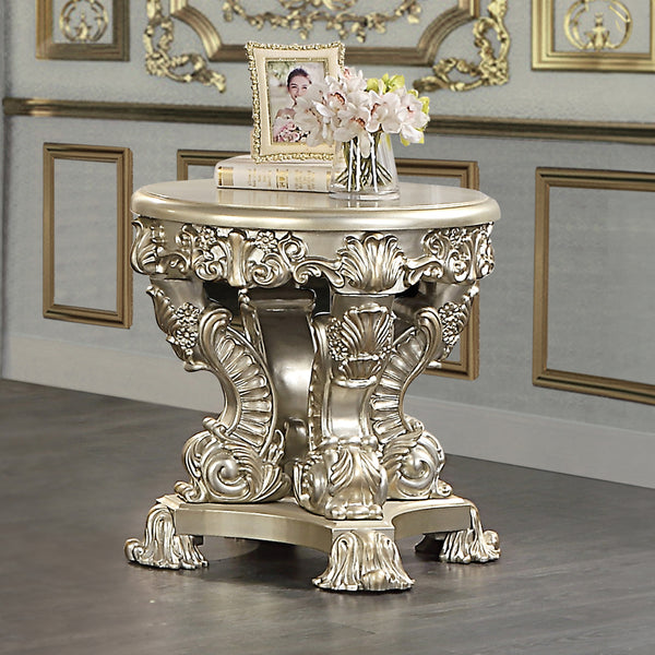 ACME Sorina Antique Gold End Table Model LV01214