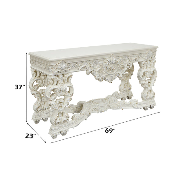 ACME Adara Antique White Sofa Table Model LV01219