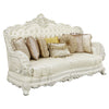 ACME Adara Pearl White Synthetic Leather & Antique White Sofa with 7 Pillows Model LV01224