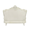ACME Adara Pearl White Synthetic Leather & Antique White Loveseat with 5 Pillows Model LV01225