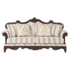ACME Nayla Pattern Fabric & Walnut Sofa with 4 Pillows Model LV01273
