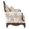 ACME Nayla Pattern Fabric & Walnut Chair with Pillow Model LV01275