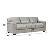 ACME Cornelia Pearl Gray Top Grain Leather Sofa Model LV01296