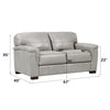 ACME Cornelia Pearl Gray Top Grain Leather Loveseat Model LV01297