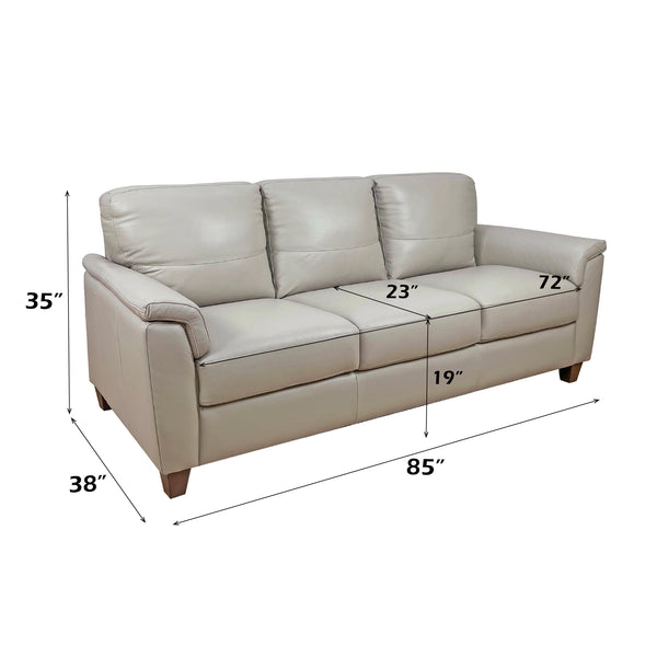 ACME Pacific Palisades Beige Top Grain Leather Sofa Model LV01299