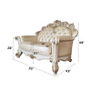 ACME Vendome Champagne Synthetic Leather & Antique Pearl Loveseat with 3 Pillows Model LV01325