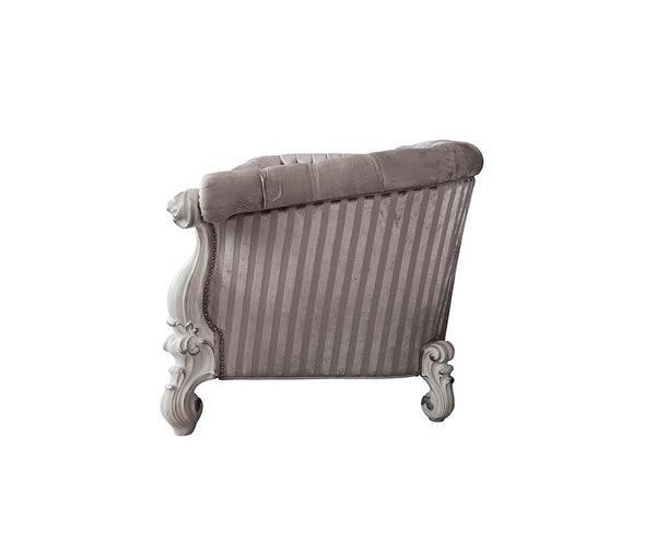 ACME Versailles Ivory Fabric & Bone White Sofa with 7 Pillows Model LV01394