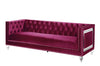 ACME Heibero Burgundy Velvet Sofa with 2 Pillows Model LV01400