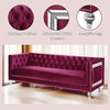 ACME Heibero Burgundy Velvet Sofa with 2 Pillows Model LV01400