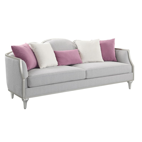 ACME Kasa Beige Linen Sofa with 5 Pillows Model LV01499