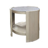 ACME Kasa Sintered Stone & Champagne End Table Model LV01503
