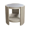 ACME Kasa Sintered Stone & Champagne End Table Model LV01503