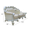 ACME Vendome Champagne Synthetic Leather & Antique Pearl Finsih Oversized Sofa with 6 Pillows Model LV01525