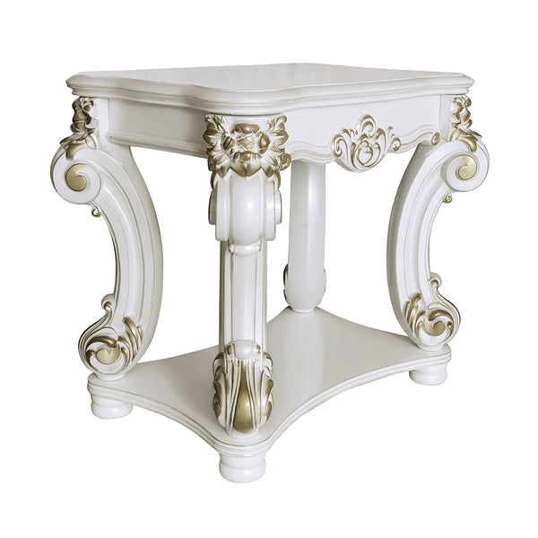 ACME Vendome Antique Pearl Side Table Model LV01527