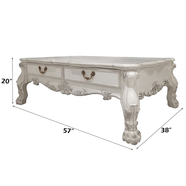 ACME Dresden Bone White Coffee Table Model LV01686