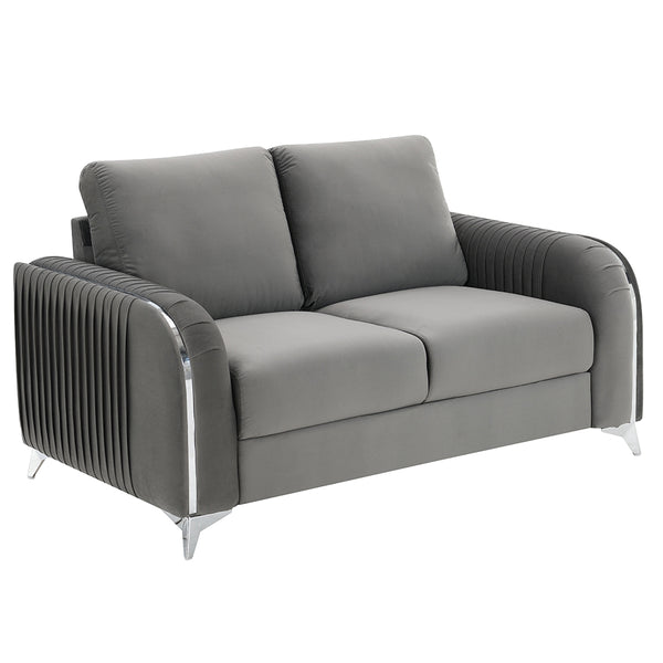 ACME Wenona Gray Velvet Loveseat Model LV01711
