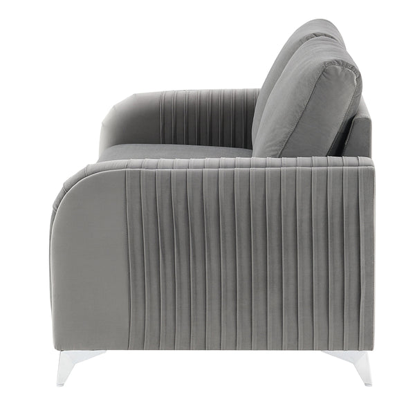 ACME Wenona Gray Velvet Loveseat Model LV01711