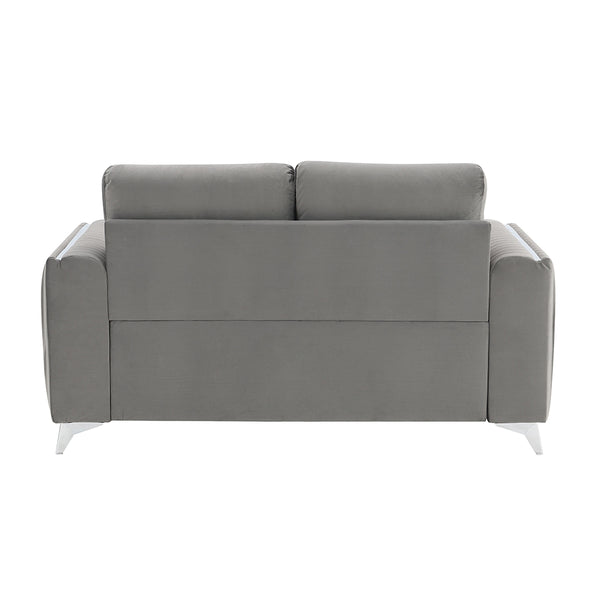 ACME Wenona Gray Velvet Loveseat Model LV01711