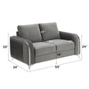 ACME Wenona Gray Velvet Loveseat Model LV01711