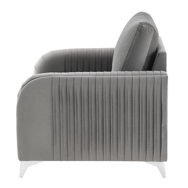 ACME Wenona Gray Velvet Chair Model LV01712