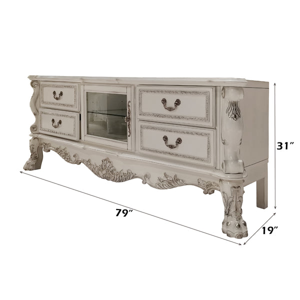 ACME Dresden Bone White TV Stand Model LV01714