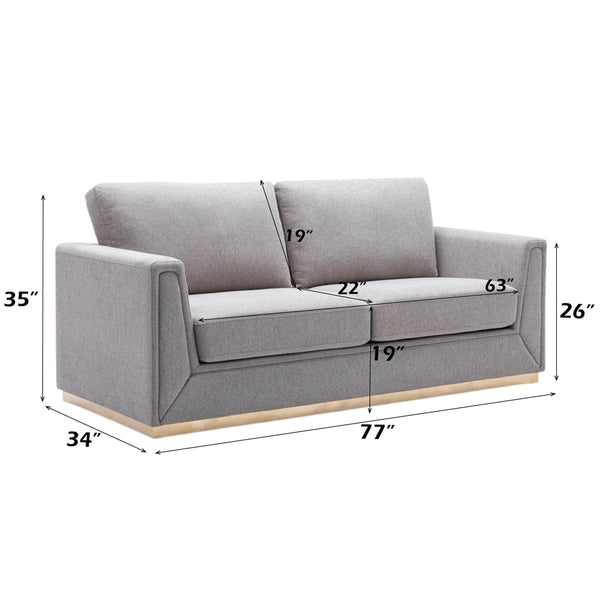 ACME Valin Gray Linen Sofa Model LV01744
