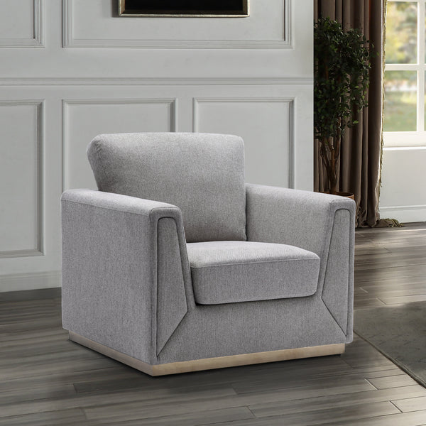 ACME Valin Gray Linen Chair Model LV01746