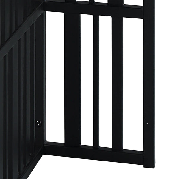 ACME Zudora Antique Oak & Black End Table Model LV01752