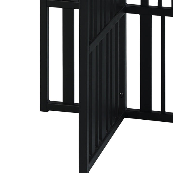 ACME Zudora Antique Oak & Black End Table Model LV01752