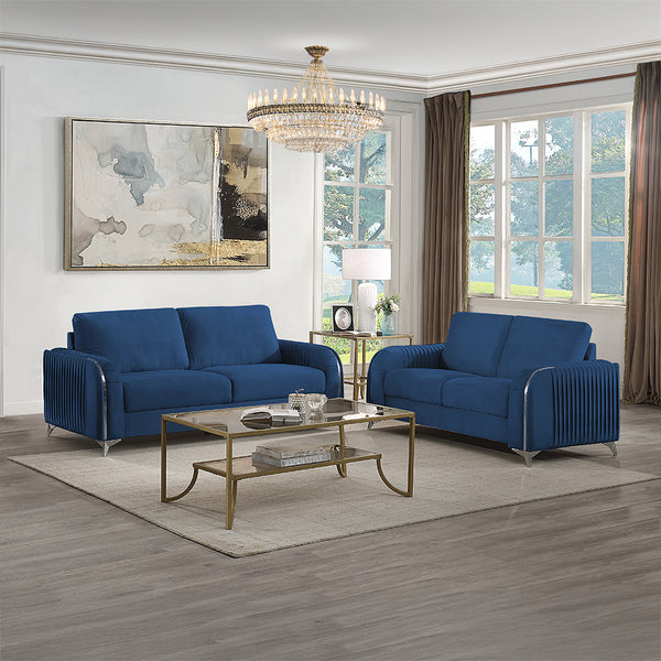 ACME Wenona Blue Velvet Sofa Model LV01774