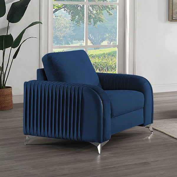 ACME Wenona Blue Velvet Chair Model LV01776