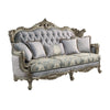 ACME Miliani Fabric & Antique Bronze Sofa with 5 Pillows Model LV01780