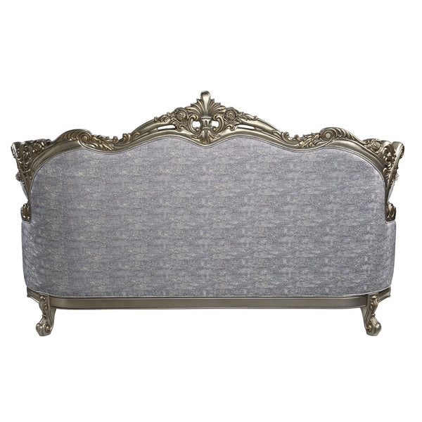 ACME Miliani Fabric & Antique Bronze Sofa with 5 Pillows Model LV01780