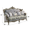 ACME Miliani Fabric & Antique Bronze Sofa with 5 Pillows Model LV01780