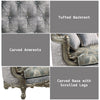 ACME Miliani Fabric & Antique Bronze Sofa with 5 Pillows Model LV01780