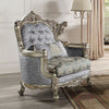 ACME Miliani Fabric & Antique Bronze Chair with Pillow Model LV01782