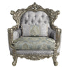 ACME Miliani Fabric & Antique Bronze Chair with Pillow Model LV01782