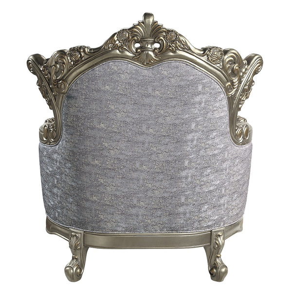 ACME Miliani Fabric & Antique Bronze Chair with Pillow Model LV01782